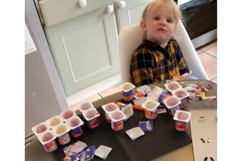 Criança ama o sorvete