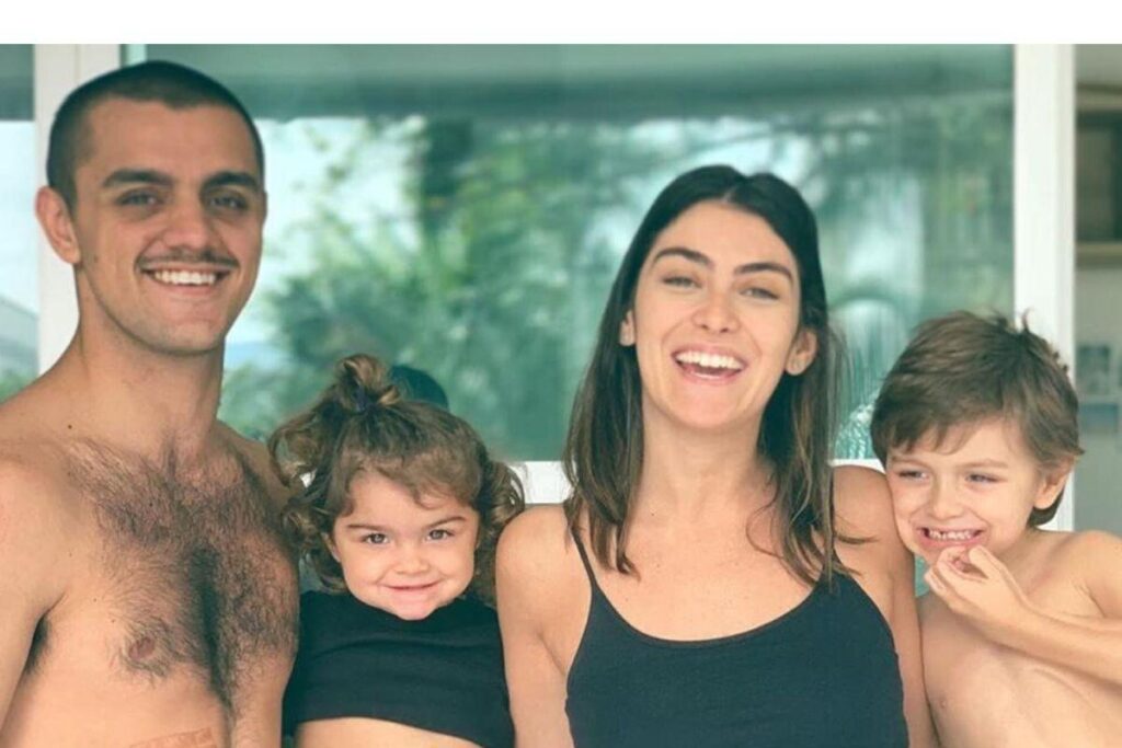 Mariana Uhlmann e Felipe Simas são pais de Maria e Joaquim