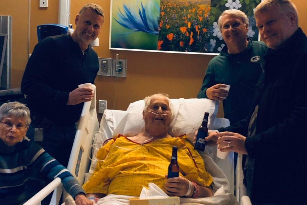 O neto registrou o momento