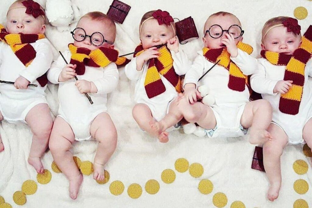 A família toda junta