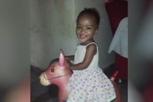 Ela caiu dentro do balde