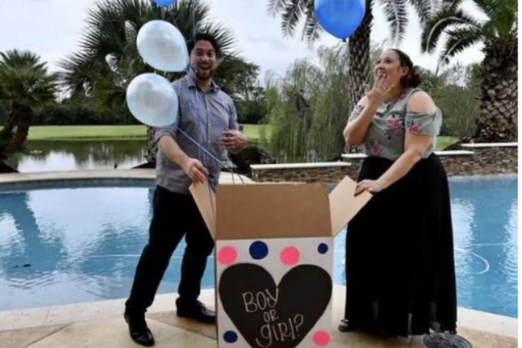 Eles organizaram tudo igual a um chá revelação tradicional