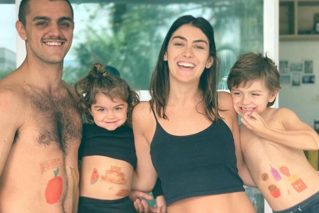 A família foi criativa para contar a novidade da gravidez