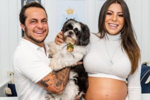 O casal anunciou a gravidez em Junho