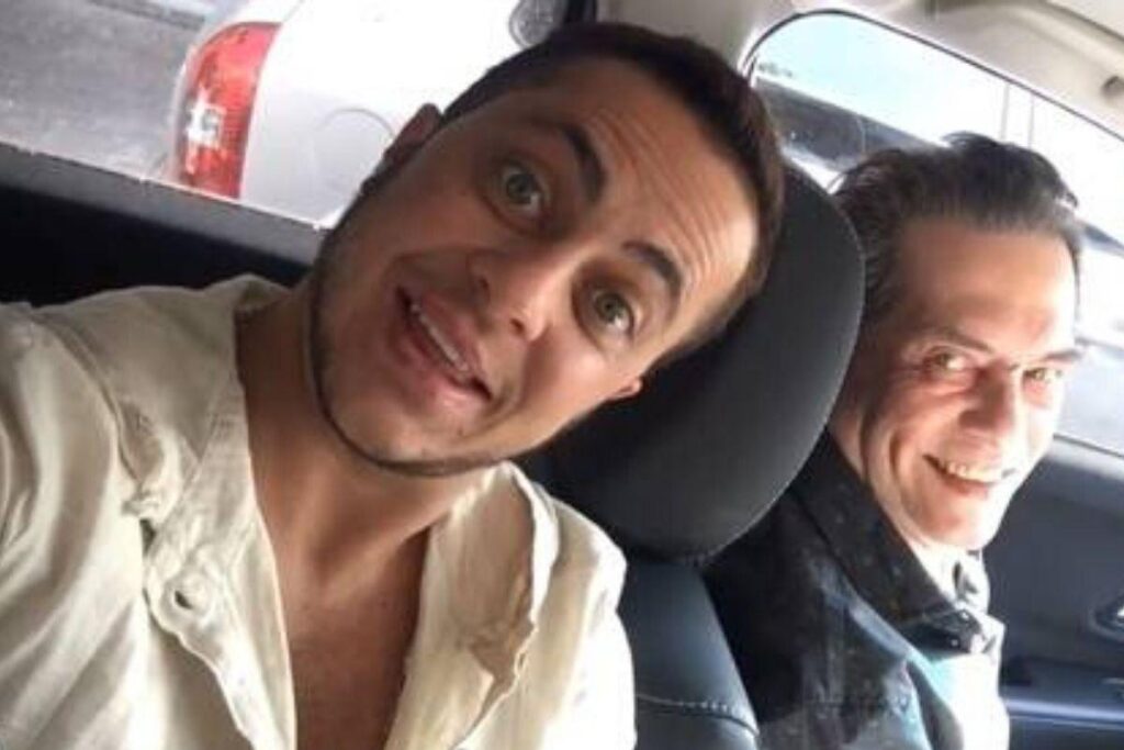 Ele comemorou a chegada do neto