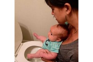 Andrea Olson contou que os filhos não usam fraldas