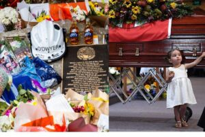 Charlotte emocionou à todos que estavam no velório