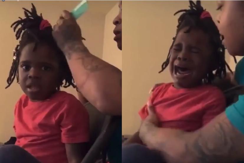 A menina tem apenas 4 anos de idade