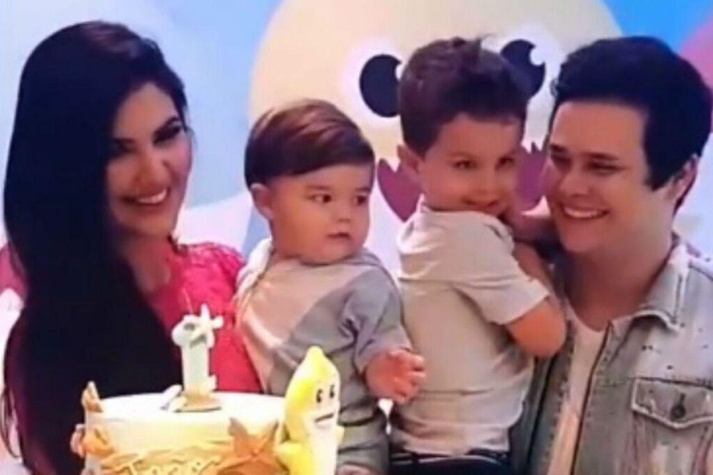 Matheus, da dupla com Kauan, comemora 1 ano se seu filho com festa inspirada no desenho Baby Shark