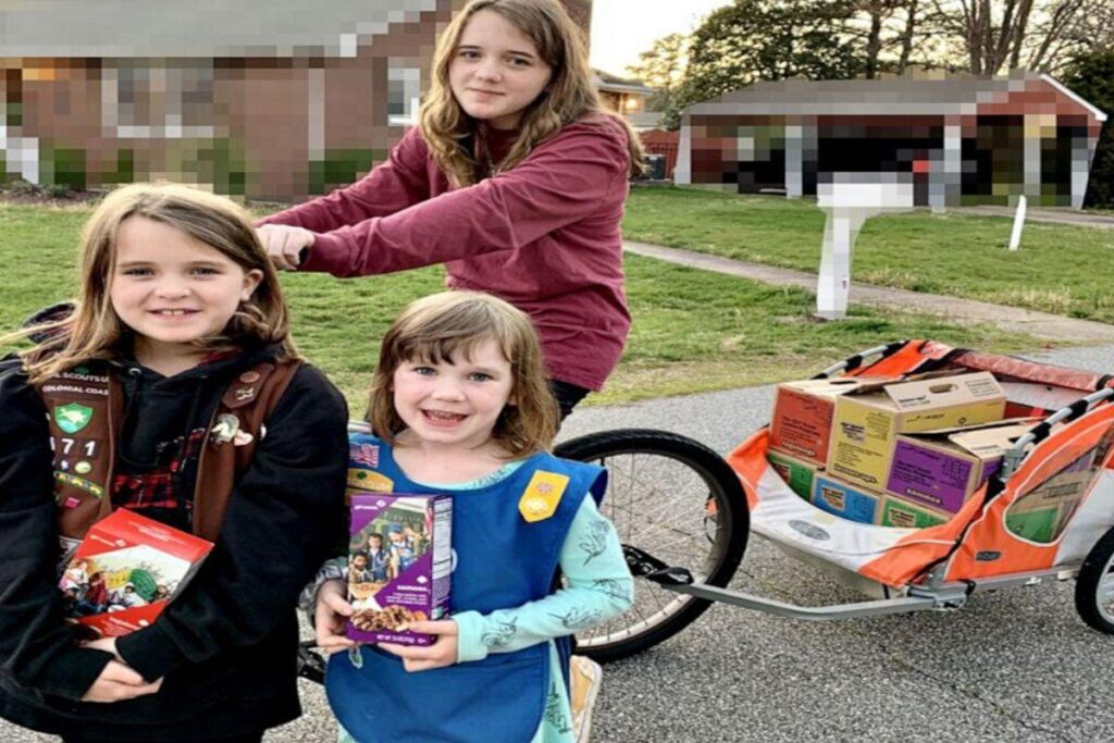Garotas doam biscoitos a médicos