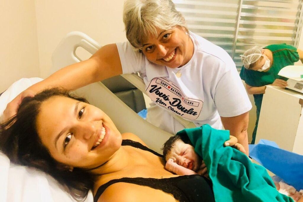 Sany Rios, a filha Nayanne e os netos Lucca e Clara