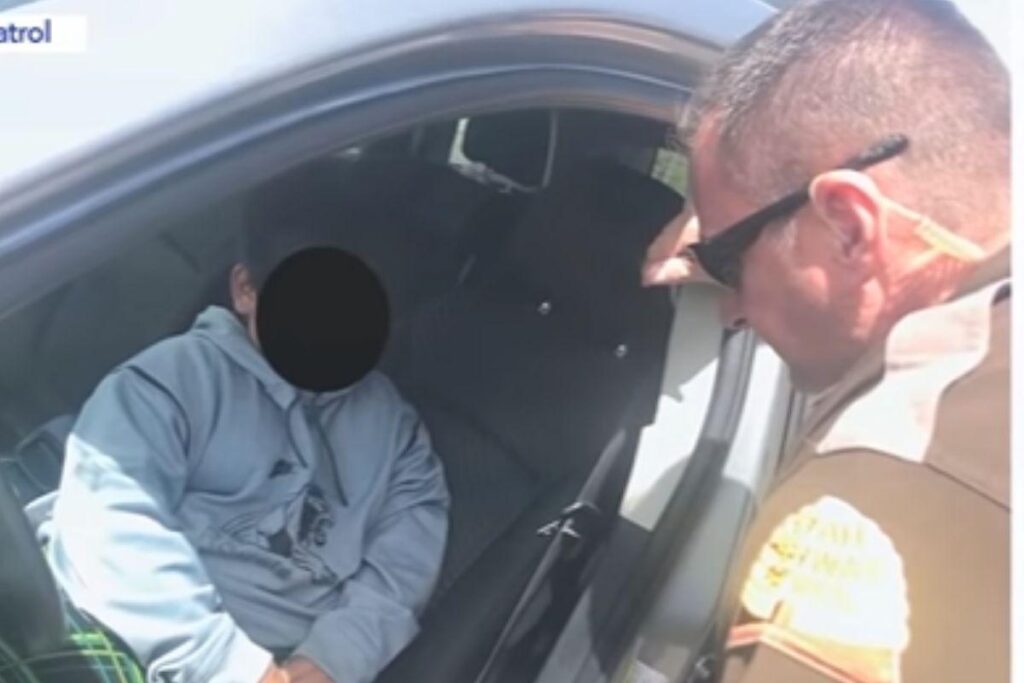 Ele dirigiu por 5 km