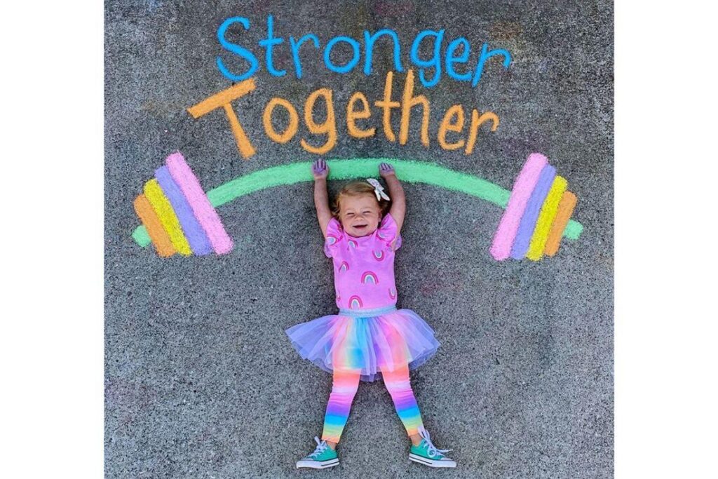 Filha no parque de diversões