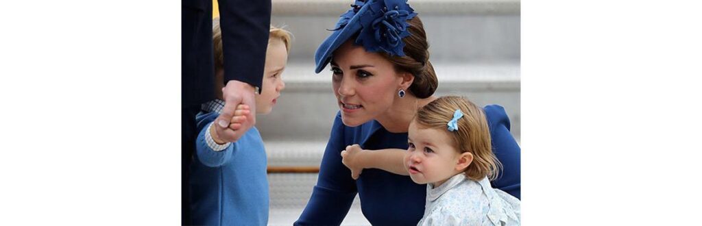 Kate e William são pais de George, Charlotte e Louis