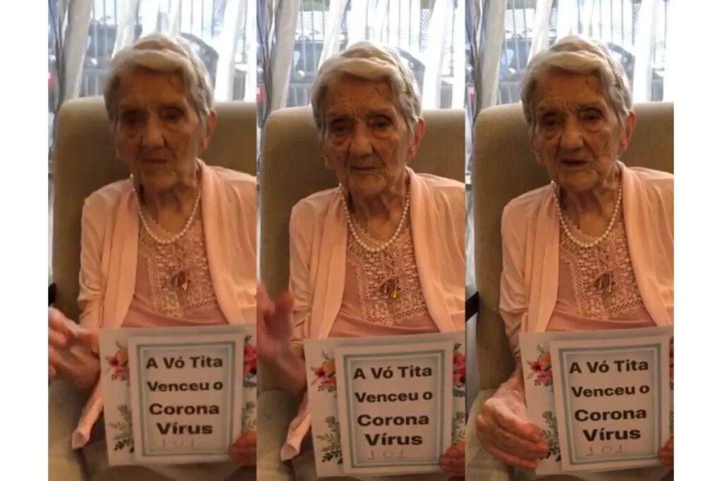 Dona Tita contou sua história para a TV regional