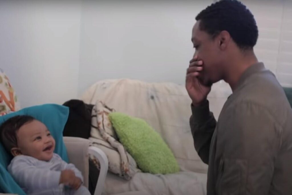 O pai gravou a cena e é impossível não rir junto