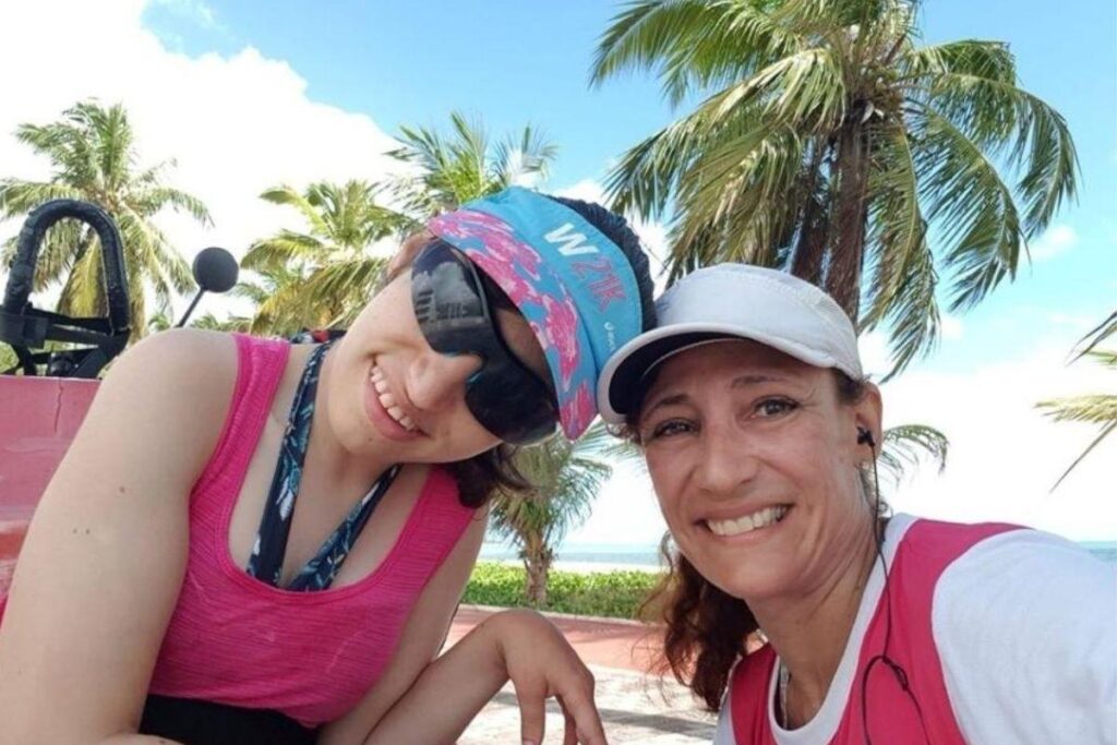 Mãe e filha participam juntas de provas