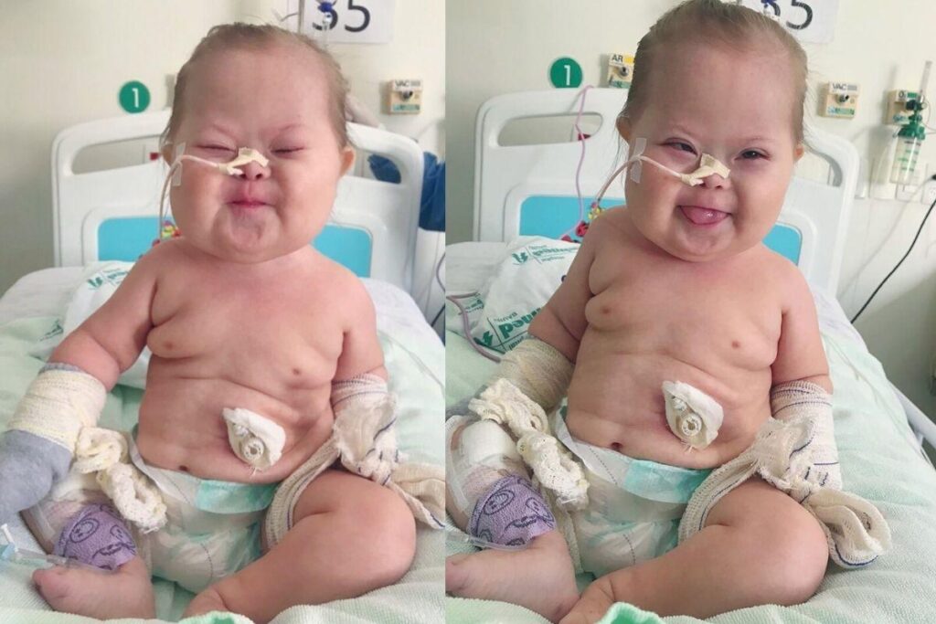 A mãe comemorou a vitóri