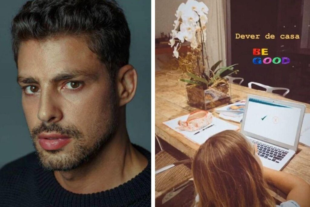 Cauã e a filha Sofia, de 8 anos