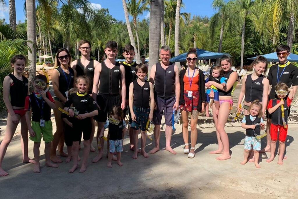 Família Radford em passeio