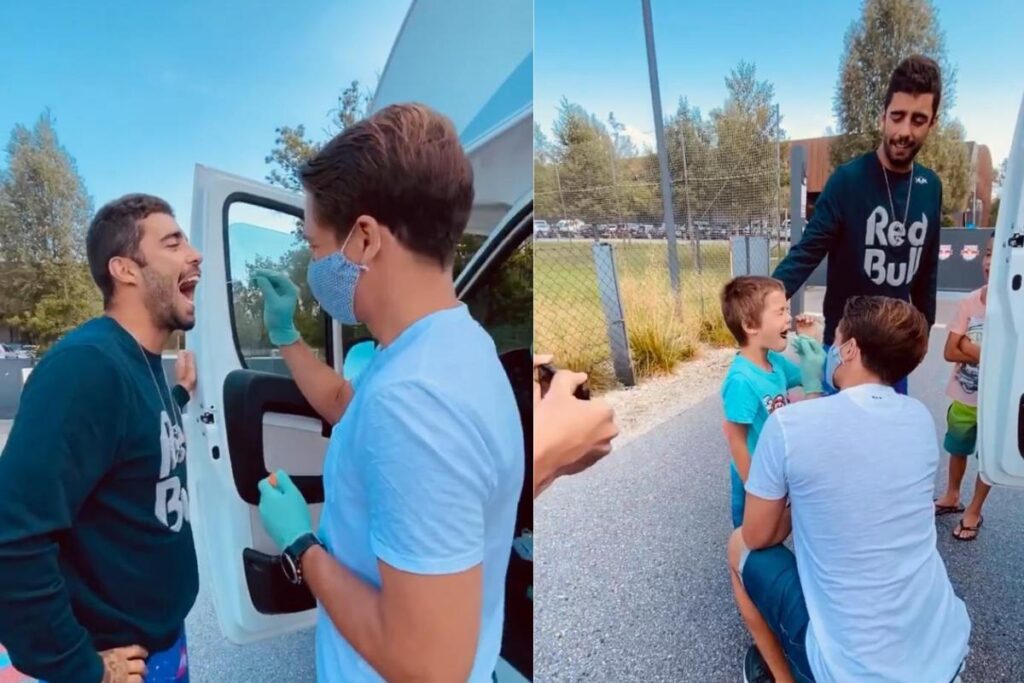 Pedro Scooby está realizando uma viagem com a família