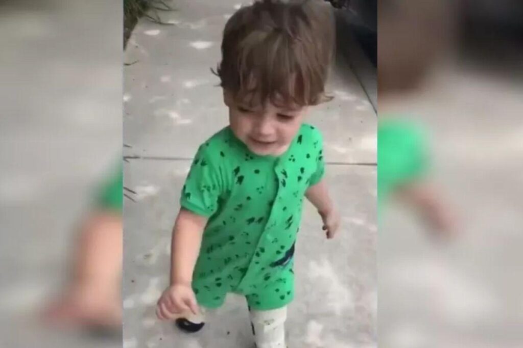 Paulo já brinca e corre sozinho