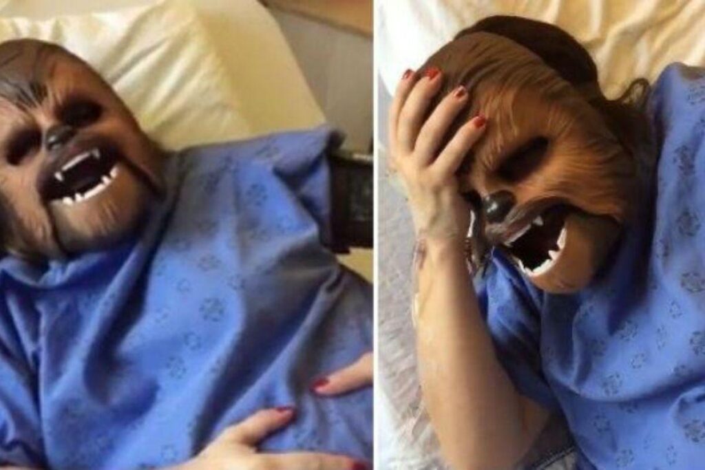 A própria mãe não sabia se ria ou chorava durante as contrações