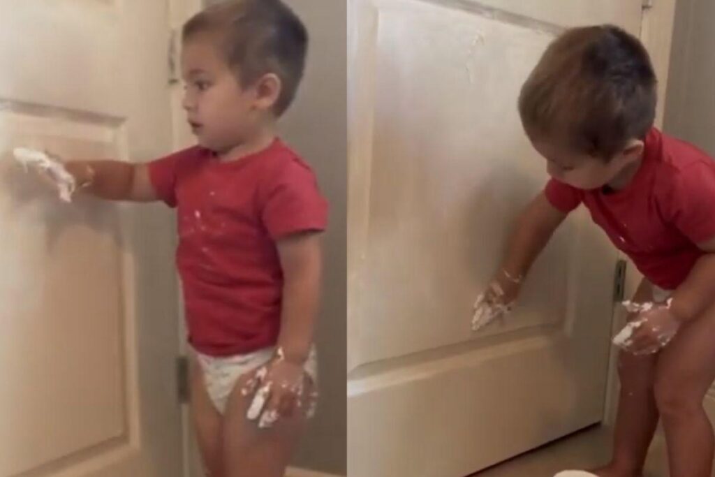 Ele decidiu começar cedo!