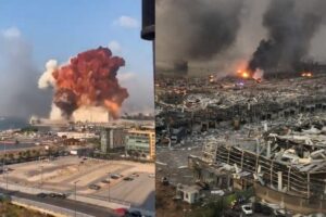 Momento da explosão