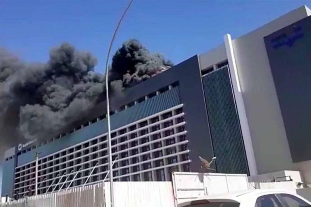 O incêndio aconteceu neste sábado