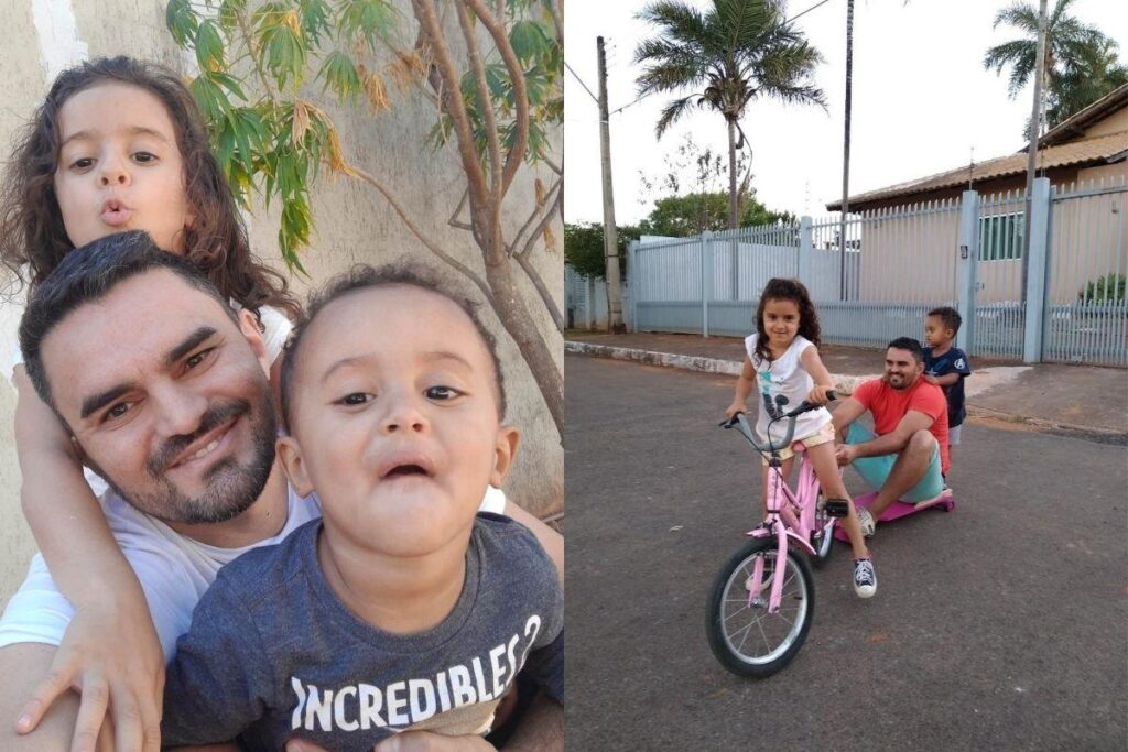 Marcos, a esposa e a filha mais velha, Tarsila