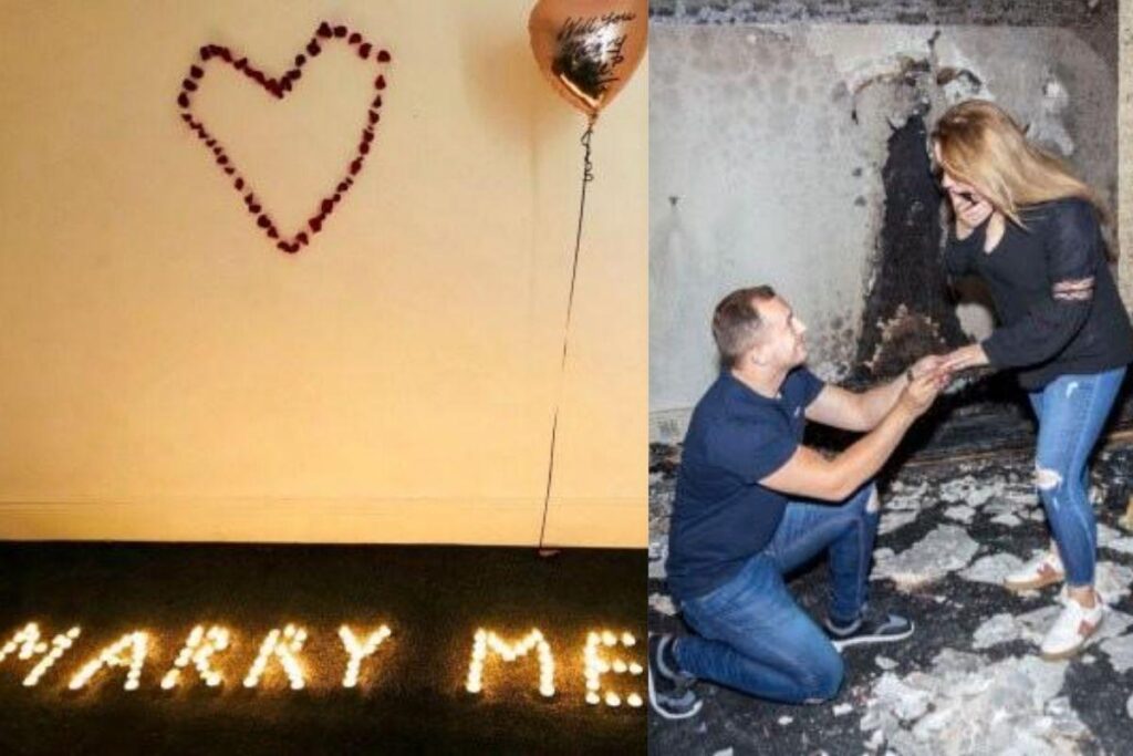 Homem prepara pedido de casamento super romântico para esposa