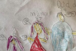 A família, dessa vez, com roupas!