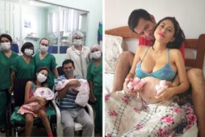 O casal foram pegos de surpresa!