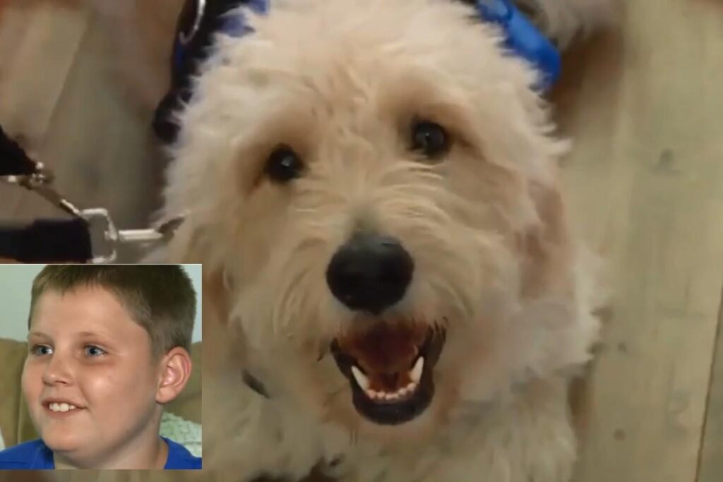 Grady Lucas apelidou o cachorro de Lucky