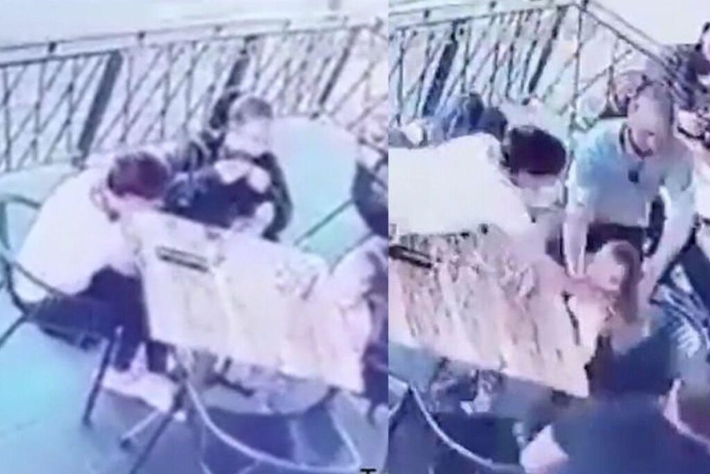 O homem tentou pegar a menina