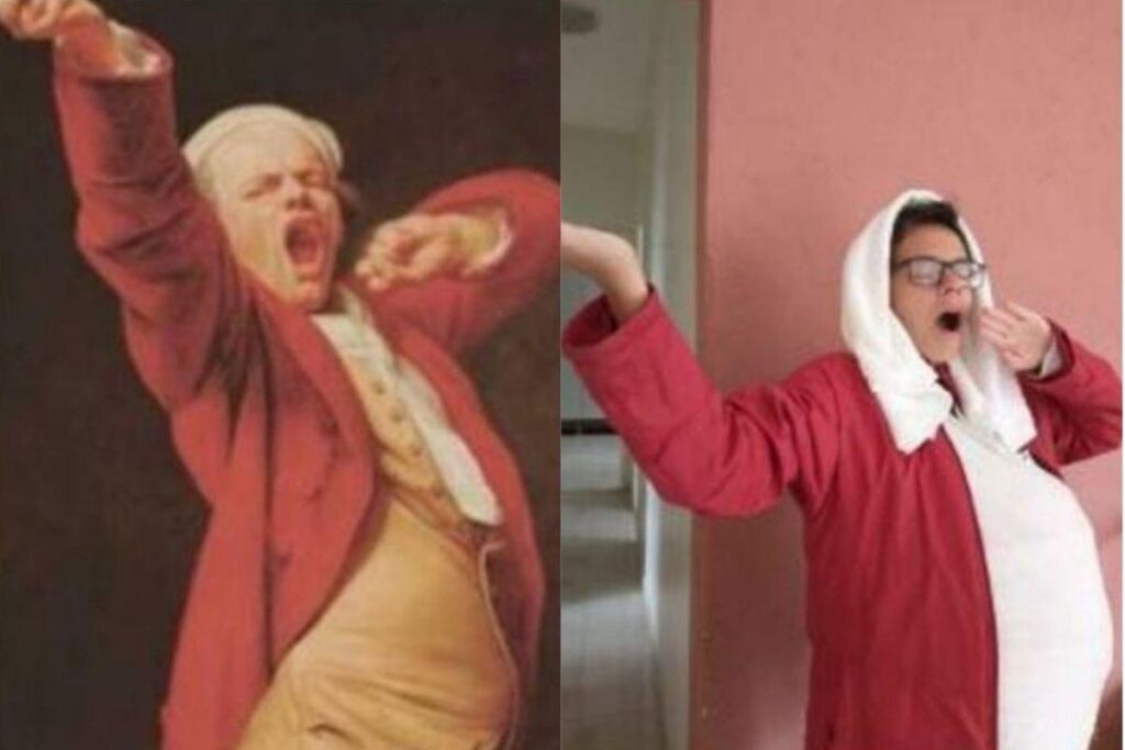 As crianças se transformaram em obras famosas