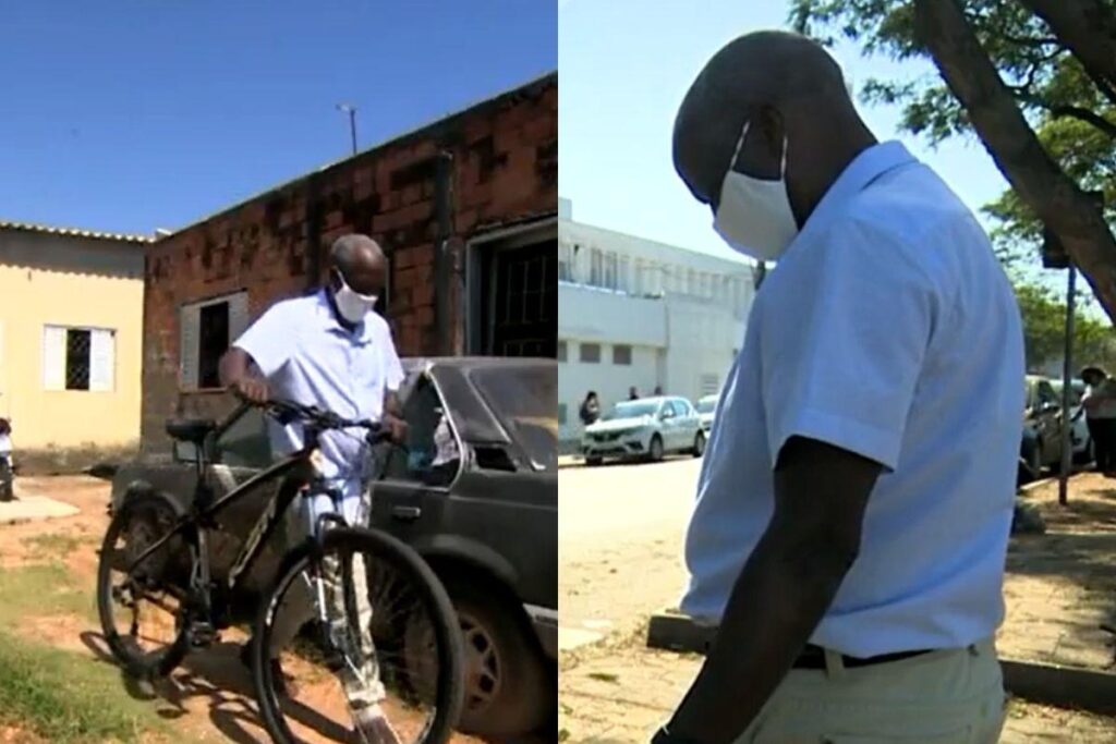 Ele percorre 13km diariamente