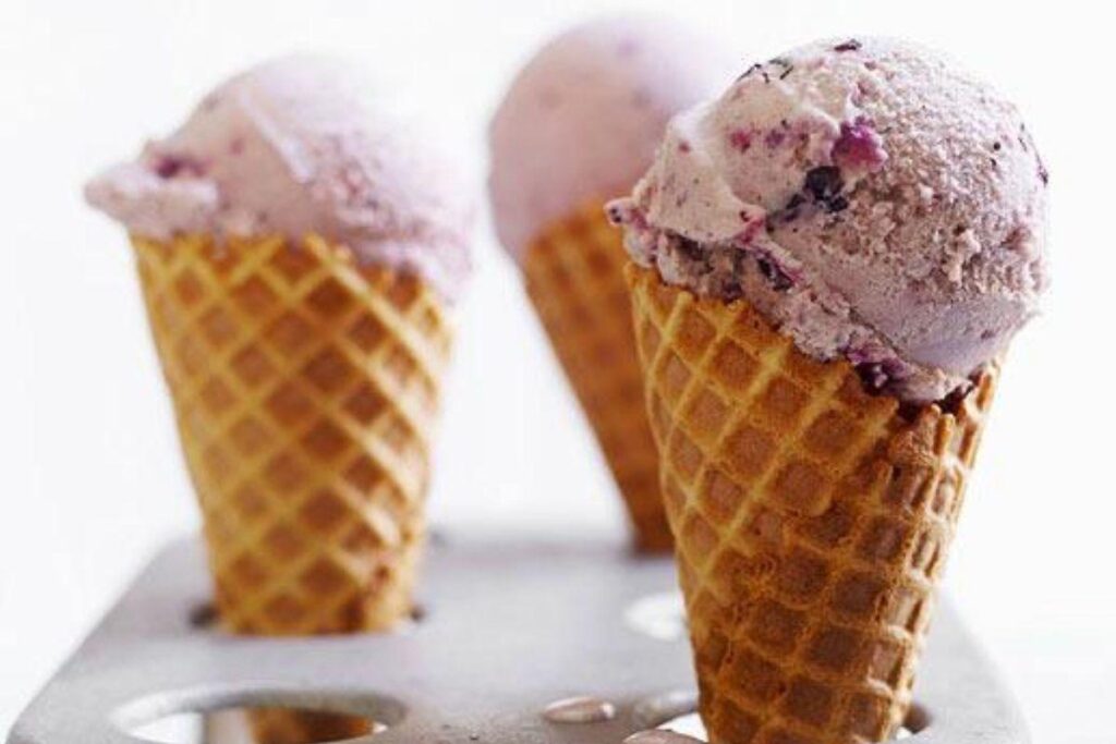 Sorvete de torta de pêssego