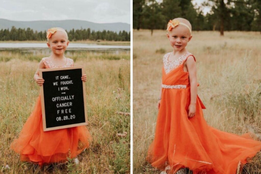 A menina tem apenas 4 anos