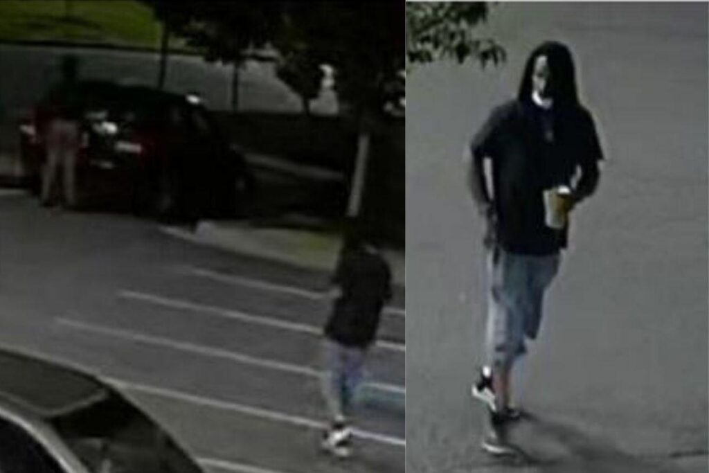 As câmeras de segurança capturaram o momento