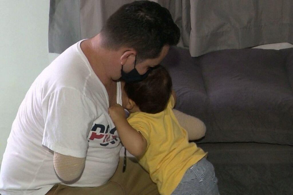 O acidente aconteceu um dia antes do nascimento do filho