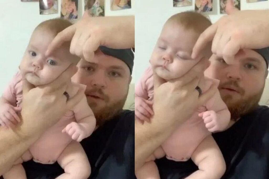 Pai faz a filha dormir com truque simples