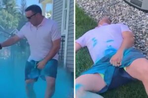 O homem atingiu a própria genitália com o sinalizador