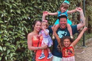 Ferrugem é pai de Julia, Sofia e Aurora