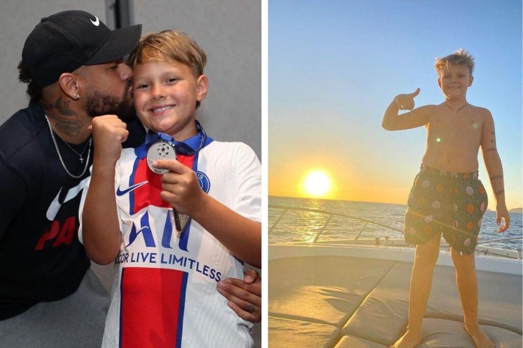 O filho acompanhou de pertinho a final da Champions League