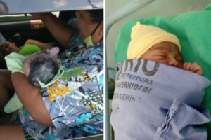 O parto aconteceu dentro do carro