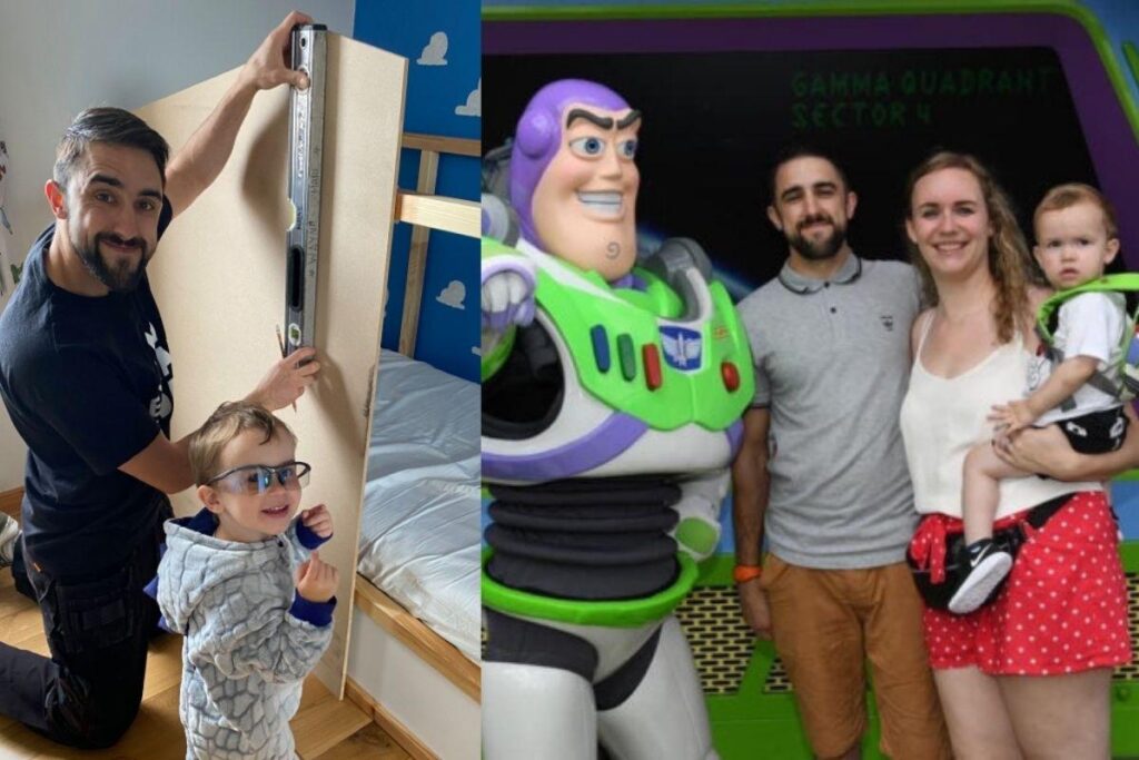 O pai ficou muito orgulhoso do resultado