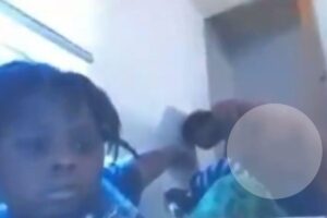 A cena viralizou na rede social