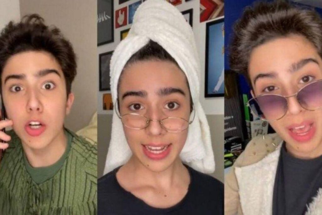 O adolescente imita áudios de WhatsApp da mãe